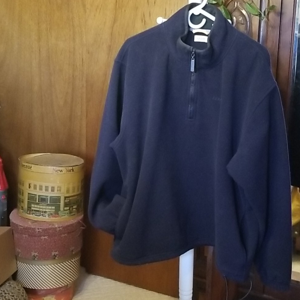 IZOD Heavy Fleece Navy 1/4 zip Jacket XXL